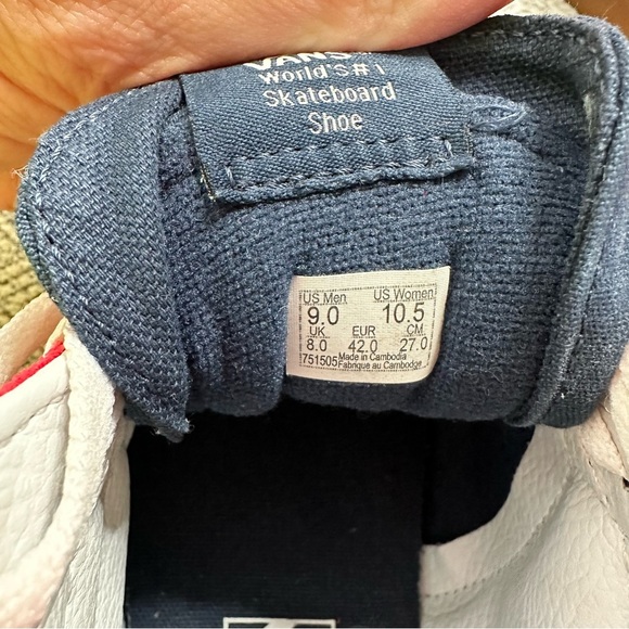 VANS SK8 HI RISE REISSUE VARSITY‎ SPORT RACING RED SIZE WOMENS 10.5 OR MEN 9.0 - Picture 8 of 8